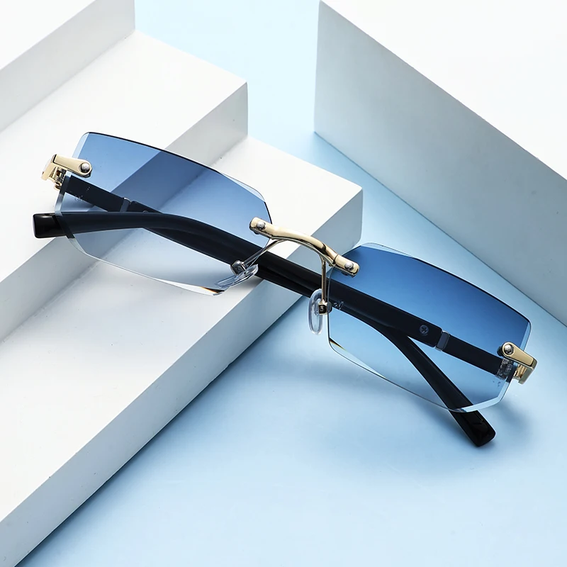 Sunglasses Uv400 - 1/2pcs Trendy Rimless Sunglasses Women Fashion