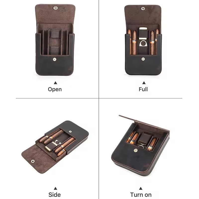 Portable Cigar Case Humidor Bo - огляд і ціна Premium Cigar Case