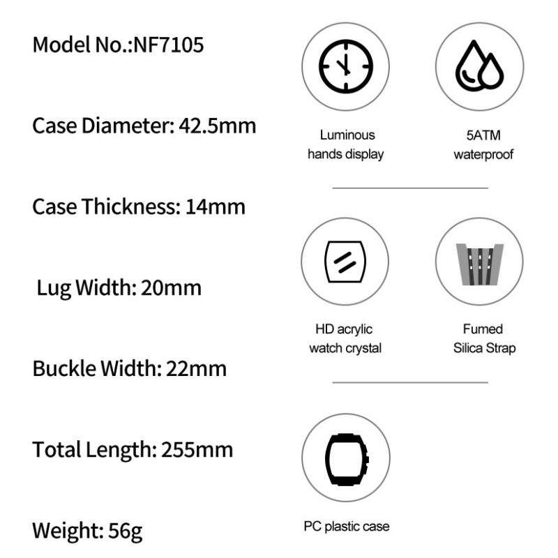 NAVIFORCE Man's Watch 5ATM Wat - огляд і ціна Luxury Watch Men