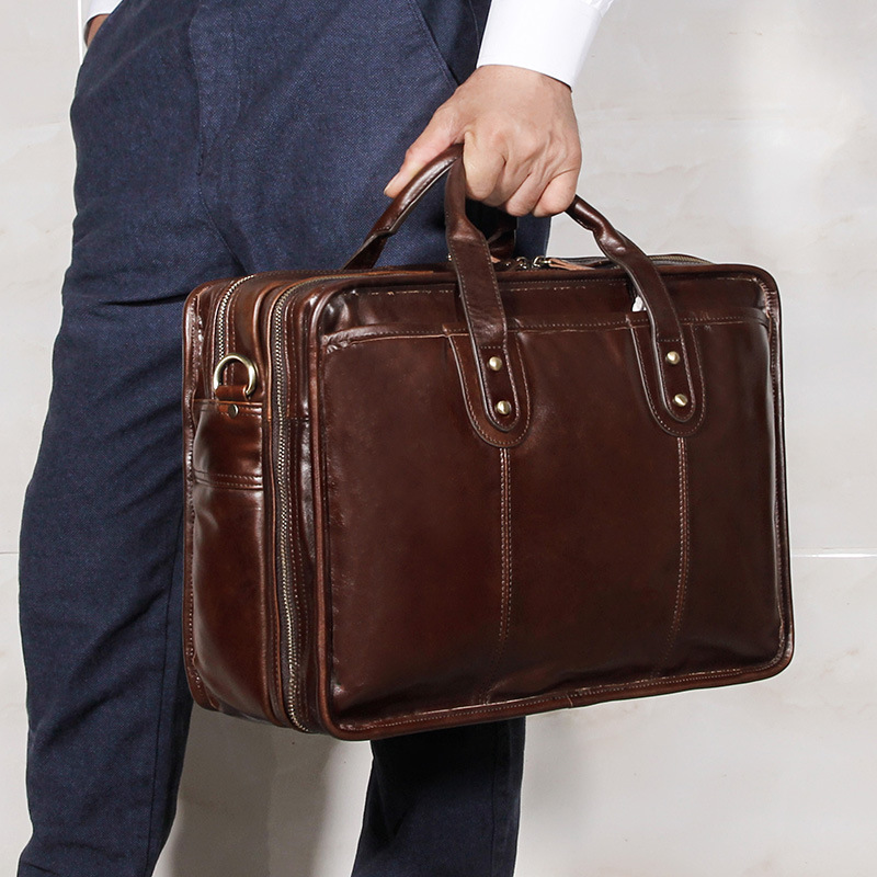 Men's Top Grain Cowhide Leathe - огляд і ціна Leather Briefcase