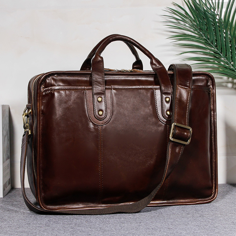 Men's Top Grain Cowhide Leathe - огляд і ціна Leather Briefcase
