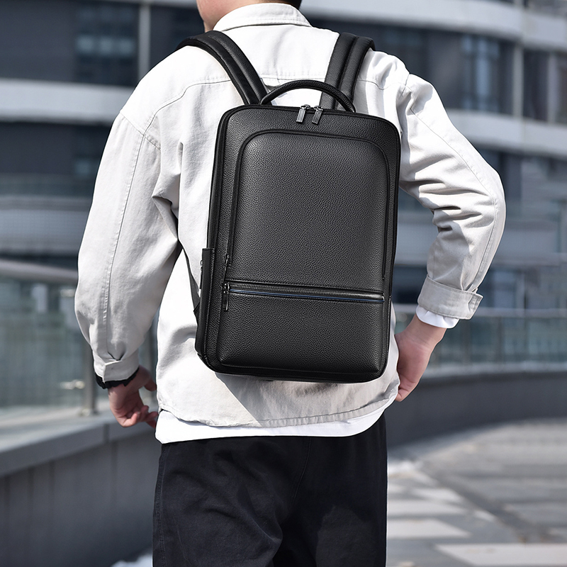 PU Leather Men's Backpack USB  - огляд і ціна Leather Briefcase