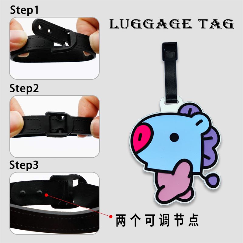 BT21 Cartoon Cute Keychain Kaw - огляд і ціна Travel Luggage Set