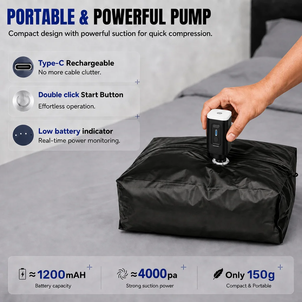 Vacuum Compression Storage Bag - огляд і ціна Travel Luggage Set