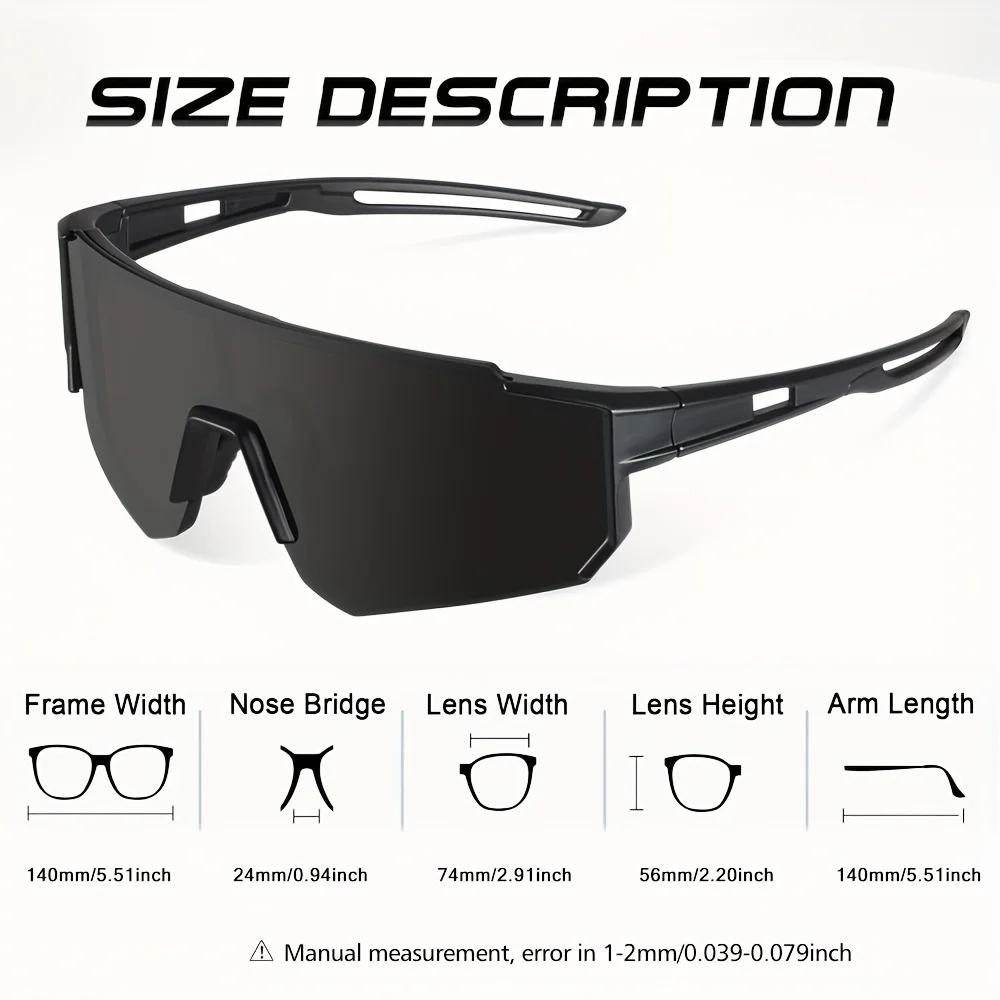 1/3PCS Oversize Outdoor Cyclin - огляд і ціна Sunglasses Uv400