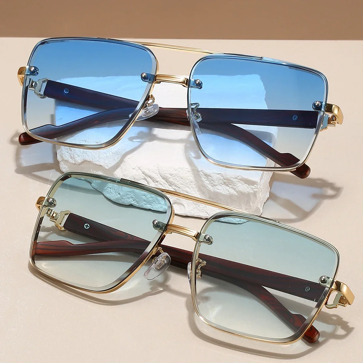 Fashion Retro Square Metal Sun - огляд і ціна Designer Sunglasses