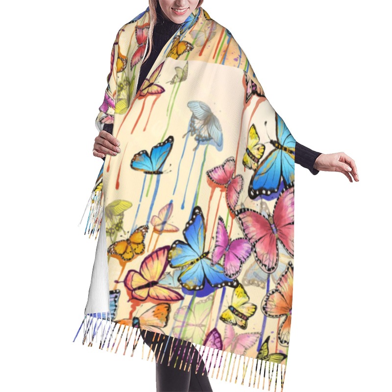 Retro Butterfly Winter Cashmer - огляд і ціна Cashmere Scarf