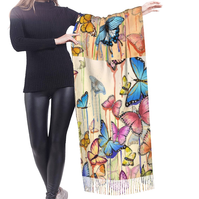 Retro Butterfly Winter Cashmer - огляд і ціна Cashmere Scarf
