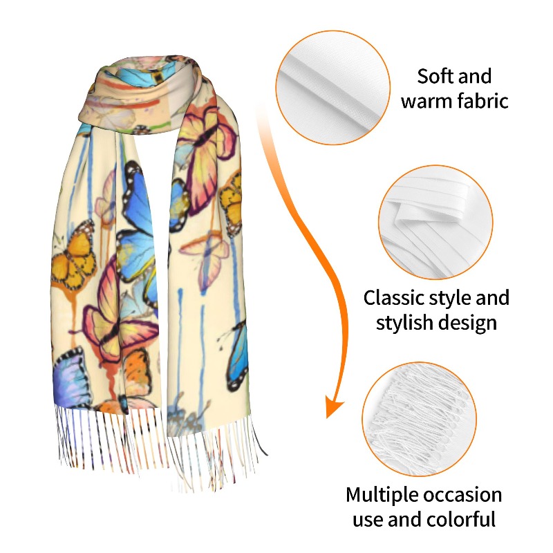 Retro Butterfly Winter Cashmer - огляд і ціна Cashmere Scarf