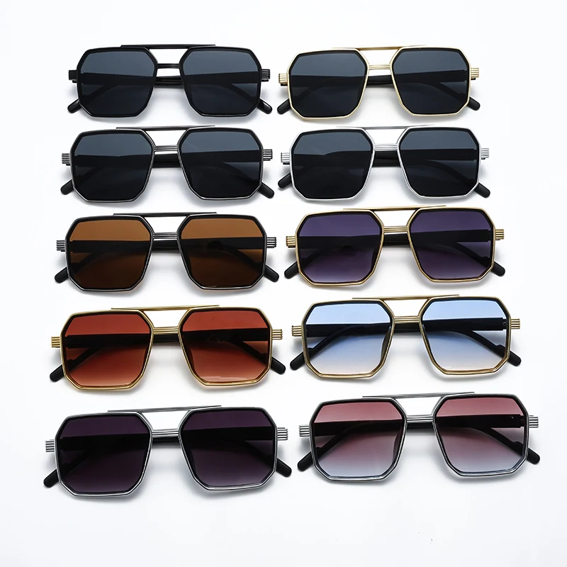 New Fashion Double Beam Polygo - огляд і ціна Sunglasses Uv400