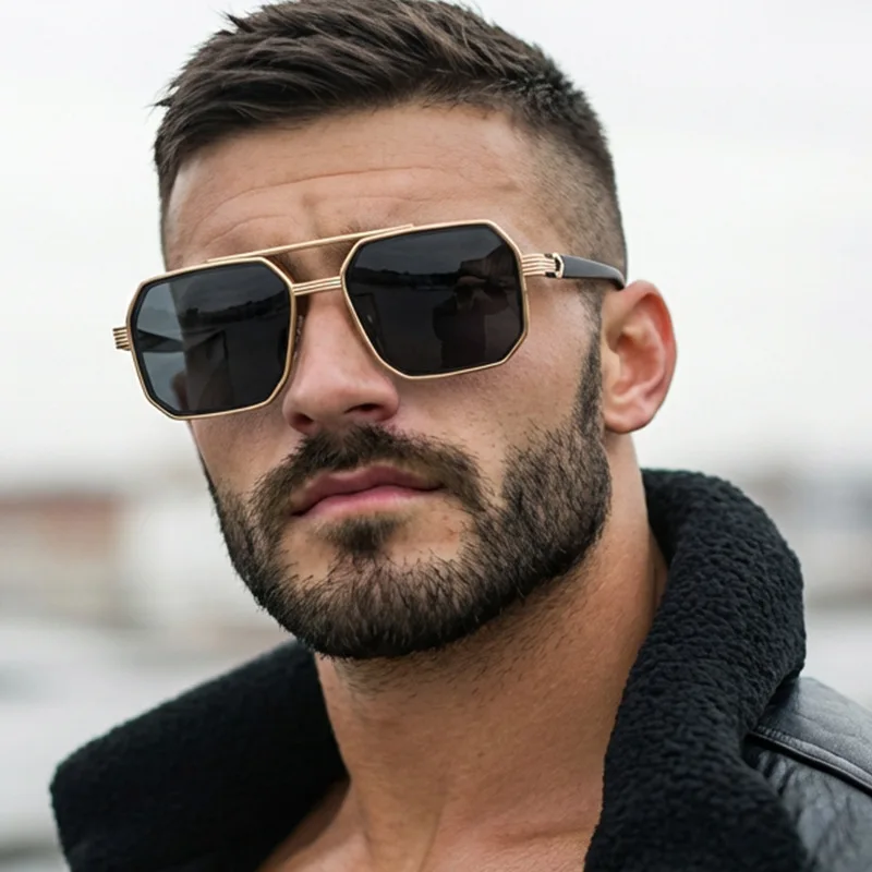 New Fashion Double Beam Polygo - огляд і ціна Sunglasses Uv400