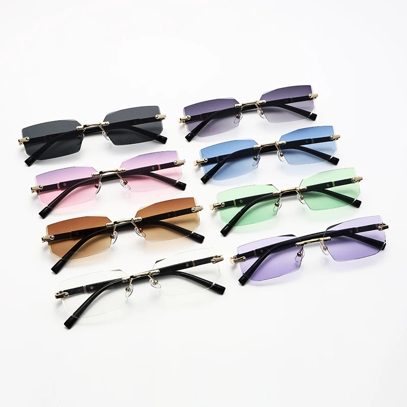 1/2pcs Trendy Rimless Sunglass - огляд і ціна Sunglasses Uv400